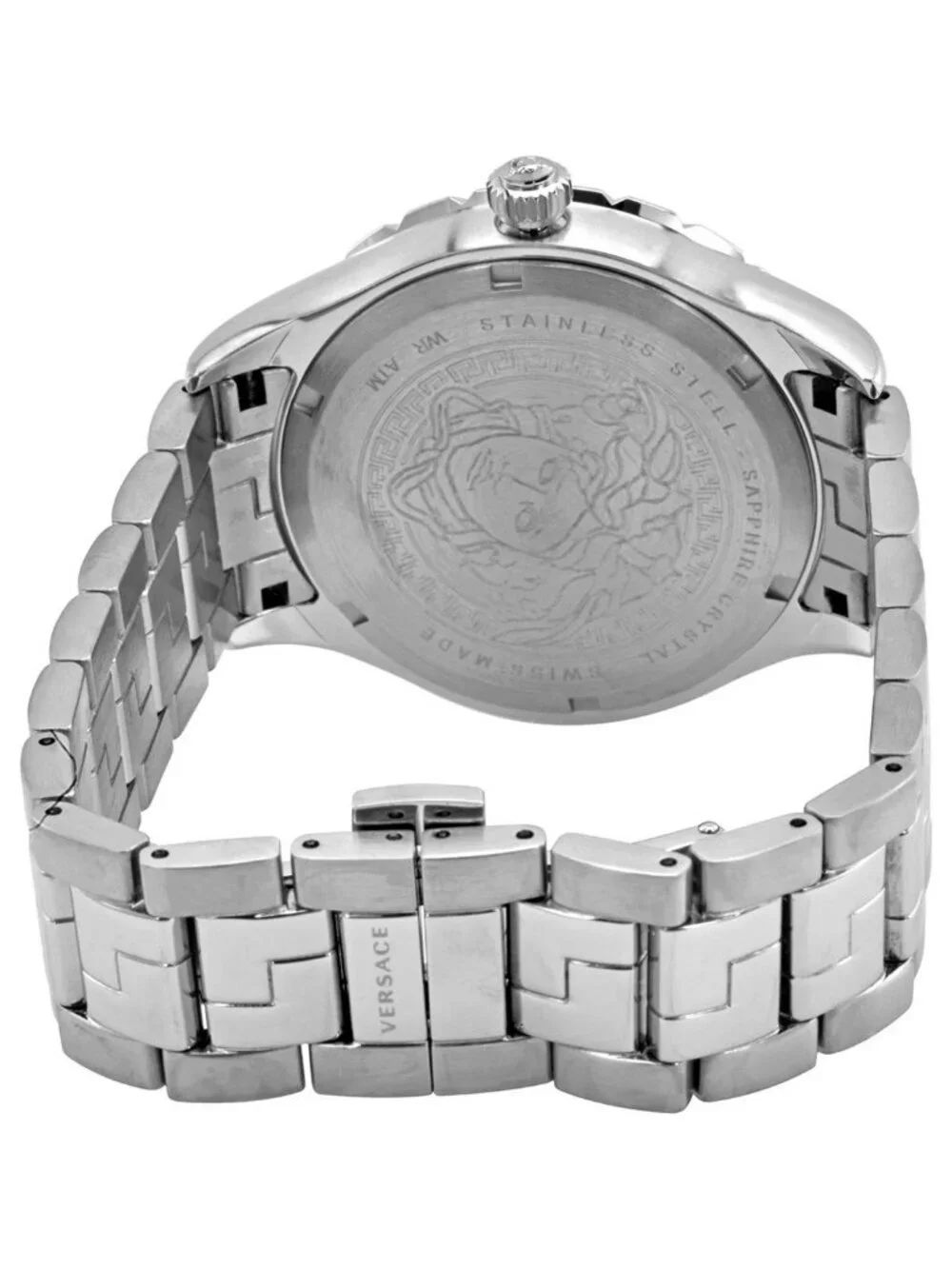 NWT Versace Hellenyium GMT Black Dial Men's Watch V1102 0015